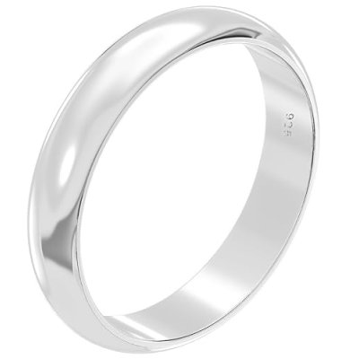 Aeon 925 Sterling Silver Court Wedding Ring – 3mm…