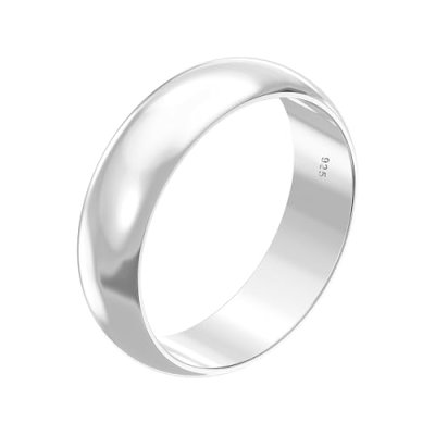 Aeon 925 Sterling Silver Court Wedding Ring – 5mm…