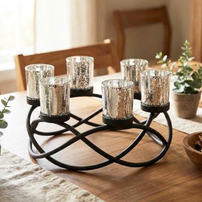 Seraphic Iron Candle Holder