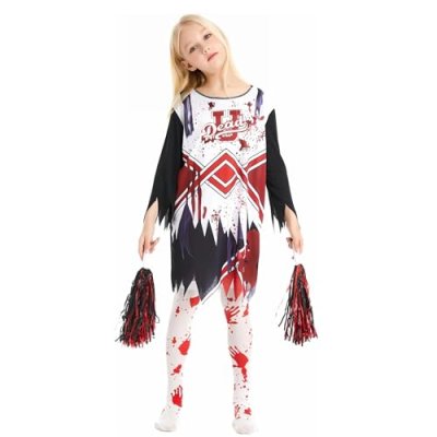 Veroda Kids Zombie Cheerleader Costume