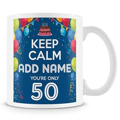 Personalised 50th Birthday Mug