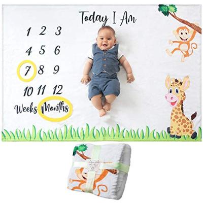 Personalised Baby Milestone Blanket