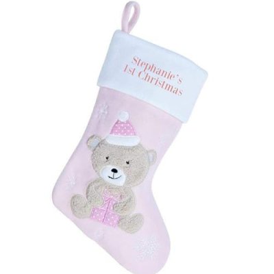 Personalised Baby's 1st Christmas Bear Stocking…