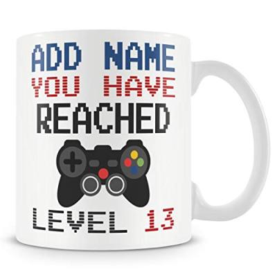 Personalised Gamer Mug for 13th Birthday