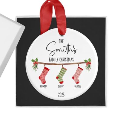 Personalised Family Christmas Stocking Ornament…