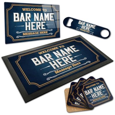 Personalised Bar Items For Home Pub or Bar -…