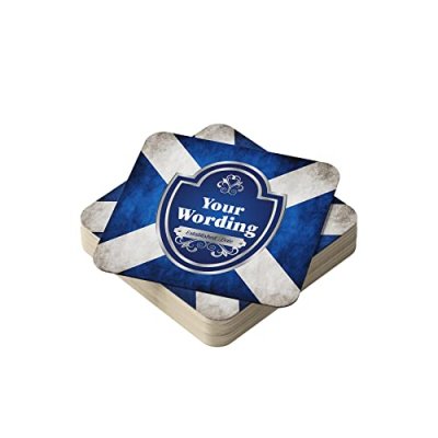 Personalised Scotland Beer Mats Pack of 24 -…