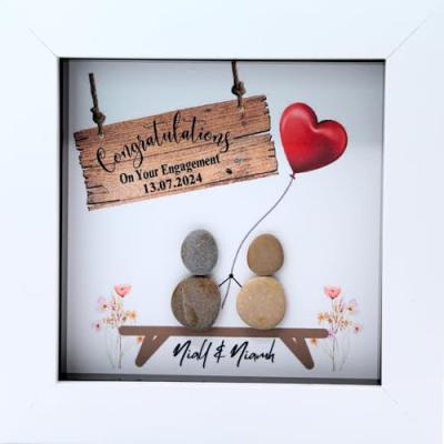 Personalised Pebble Art Picture Frame