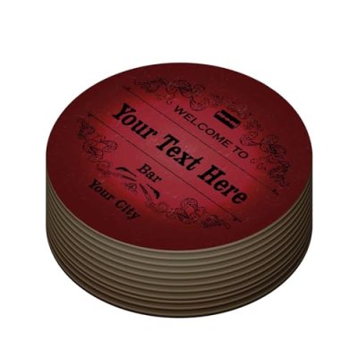 Personalised Beer Mats Pack of 24 - Absorbent…