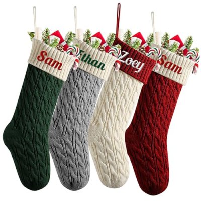 HOBULL Personalised Christmas Stockings, 18"…