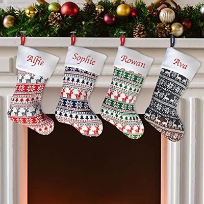 Personalised Christmas Stockings – Custom Knit…