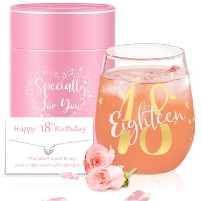 Personalised Wine Glasses for 18th Birthday Girls