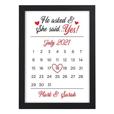 Personalised Engagement Wall Art Print