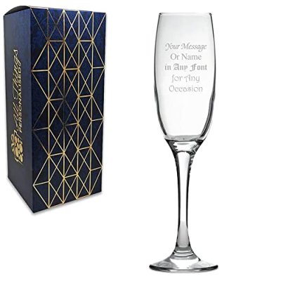 Personalised Engraved 7.7oz Aria Champagne Flute,…