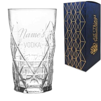 Personalised Vodka Tumbler Glass