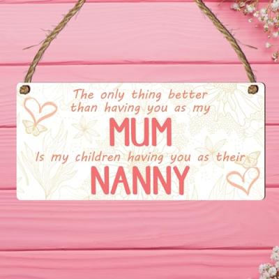 Personalised Wooden Plaque for Mum and Nanny
