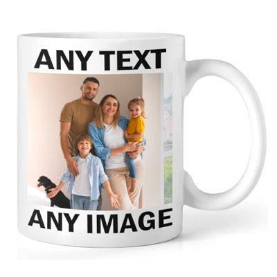 Personalised Mug Any Text & Photo - Custom Photo…