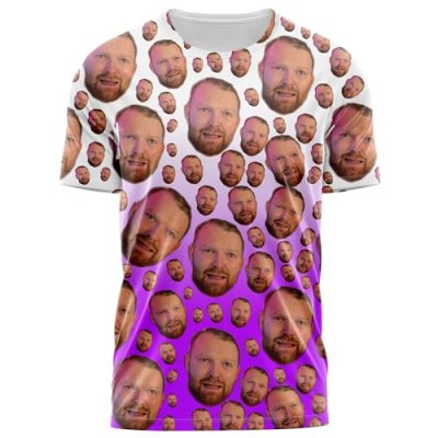 Personalised Funny All Over Face Print T Shirt…