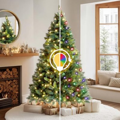 VeryMerry 5FT Pre Lit Christmas Tree 2in1 Dual…
