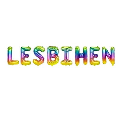Lesbihen Rainbow Foil Balloons