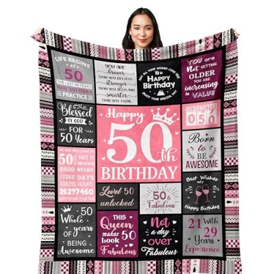 Yesbird 50th Birthday Blanket