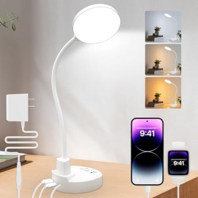 LED Desk Lamp with USB Charging Ports
