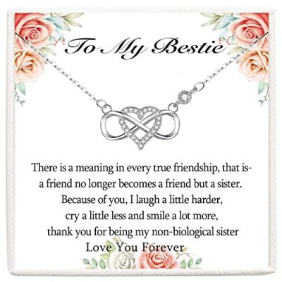 VOSAP Best Friend Necklace Infinity Heart