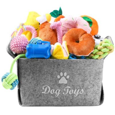 Restorgan 22 Pack Puppy and Small Dog Toy Set…