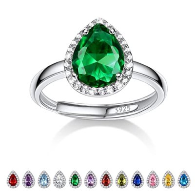 Bestyle Emerald Birthstone Ring
