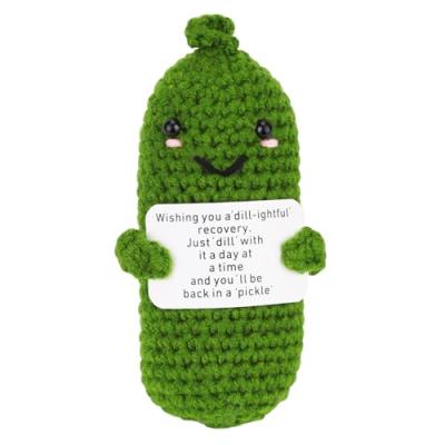 TOYMIS Get Well Soon Cucumber Knitted Pickle Doll