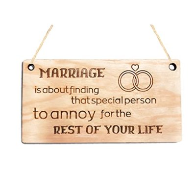 Pet-Jos Marriage Hanging Hours Sign Decor Gift…