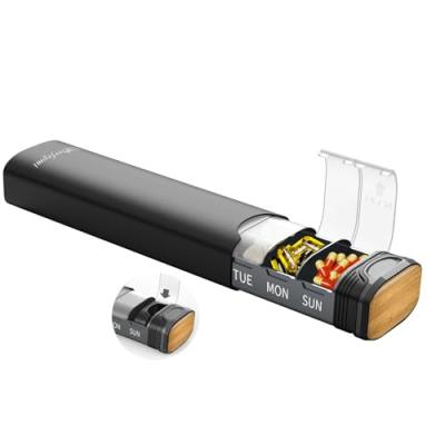 Metal Pill Organiser with Travel Dispenser