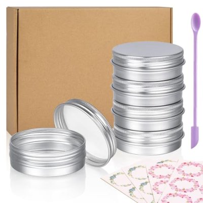 Metal Round Tins with Screw Lid Containers