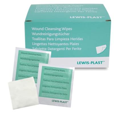 Lewis-Plast Saline First Aid Wipes