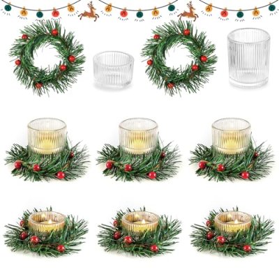 Hewory Christmas Candle Holders