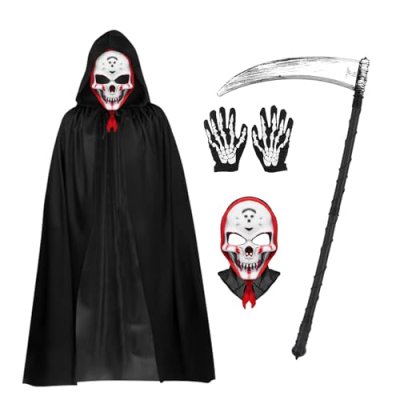 Newthinking Grim Reaper Halloween Costumes, Adult…