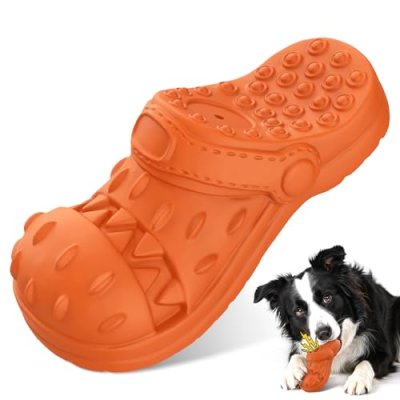 Jewyow Indestructible Dog Toy, Natural Rubber…