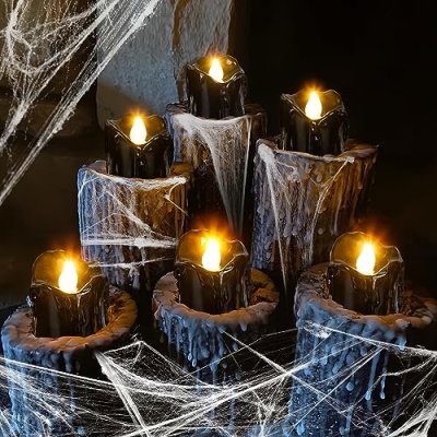 Charfia LED Halloween Tea Lights