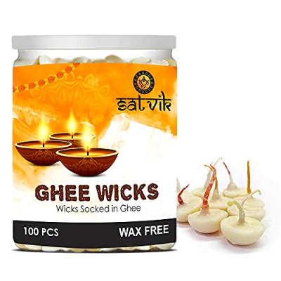 SATVIK Ghee Wicks for Puja