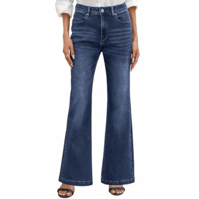heekpek Womens Flared Jeans Stretchy High Waisted…