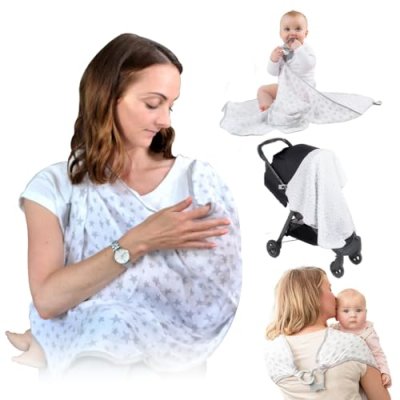 Cheeky Chompers 6-in-1 Baby Breastfeeding Cover |…