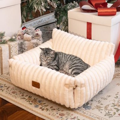 CheerPals Extended Cat Sofa - 63L×55-66W cm Soft…
