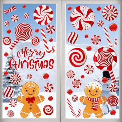 AhfuLife Christmas Window Stickers