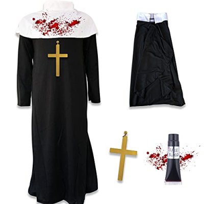 Childrens Kids Girls Zombie Nun Sister Halloween…