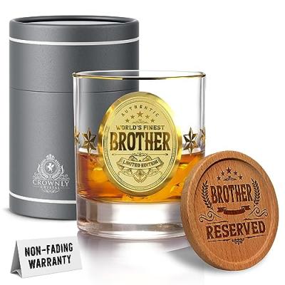 CROWNLY CRYSTAL® Whiskey Glass for Brother