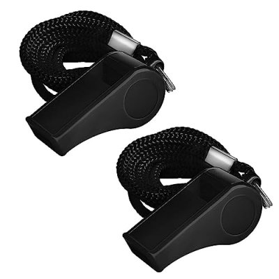 SHUBEIEUMI Whistle, 2 Packs Plastic Whistles With…