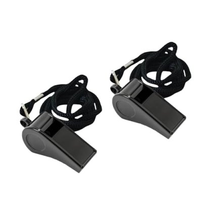 XICHENGHISDAI Whistles, 2-Pack Black Plastic…