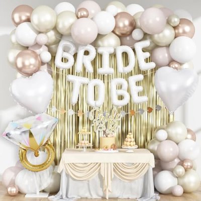 White Gold Bachelorette Decor