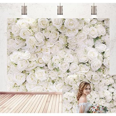 White Rose Floral Backdrop