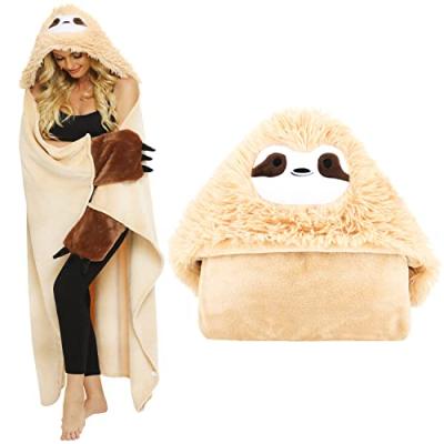 Shoppawhile Sloth Hooded Blanket